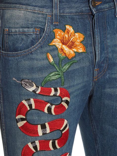 gucci snake jeans diy